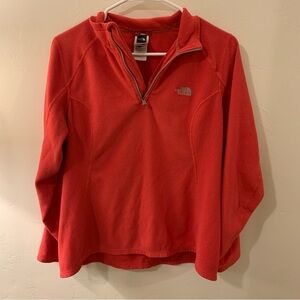 The North Face Women's Vibrant Red Quarter Zip Size L